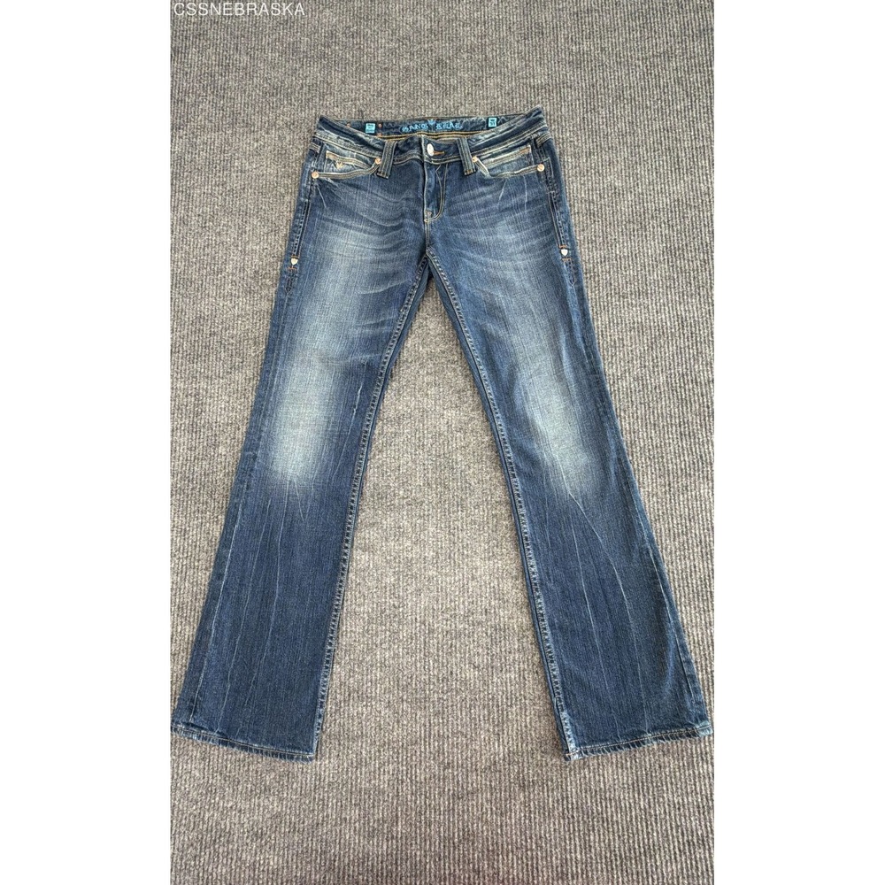 Vintage Sang Real Only The Chosen Embroidered Bootcut Denim Jeans Blue Sz 31